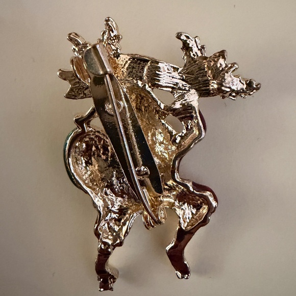 Christmas Pin Frog Dressed as Santa Claus Merry Christmas Banner - Picture 3 of 6